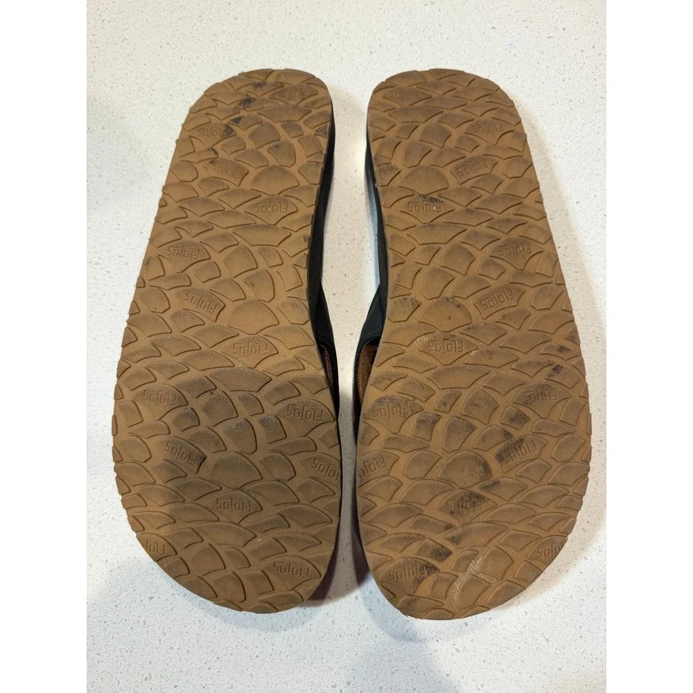 Flojos Mens Flip Flop Sandals Black 11